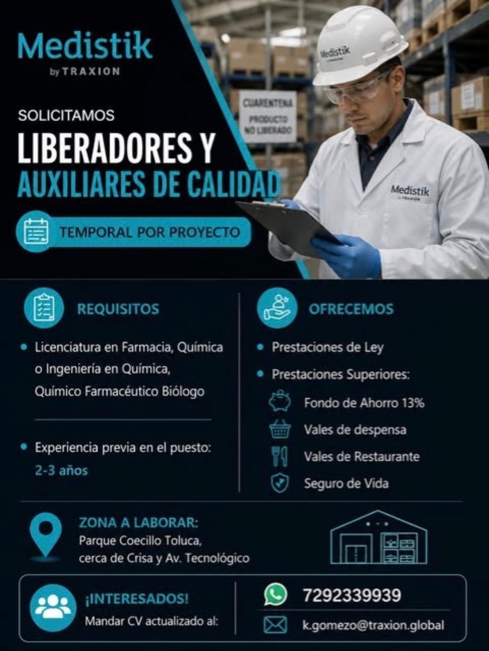 Liberadores y Auxiliares de Calidad